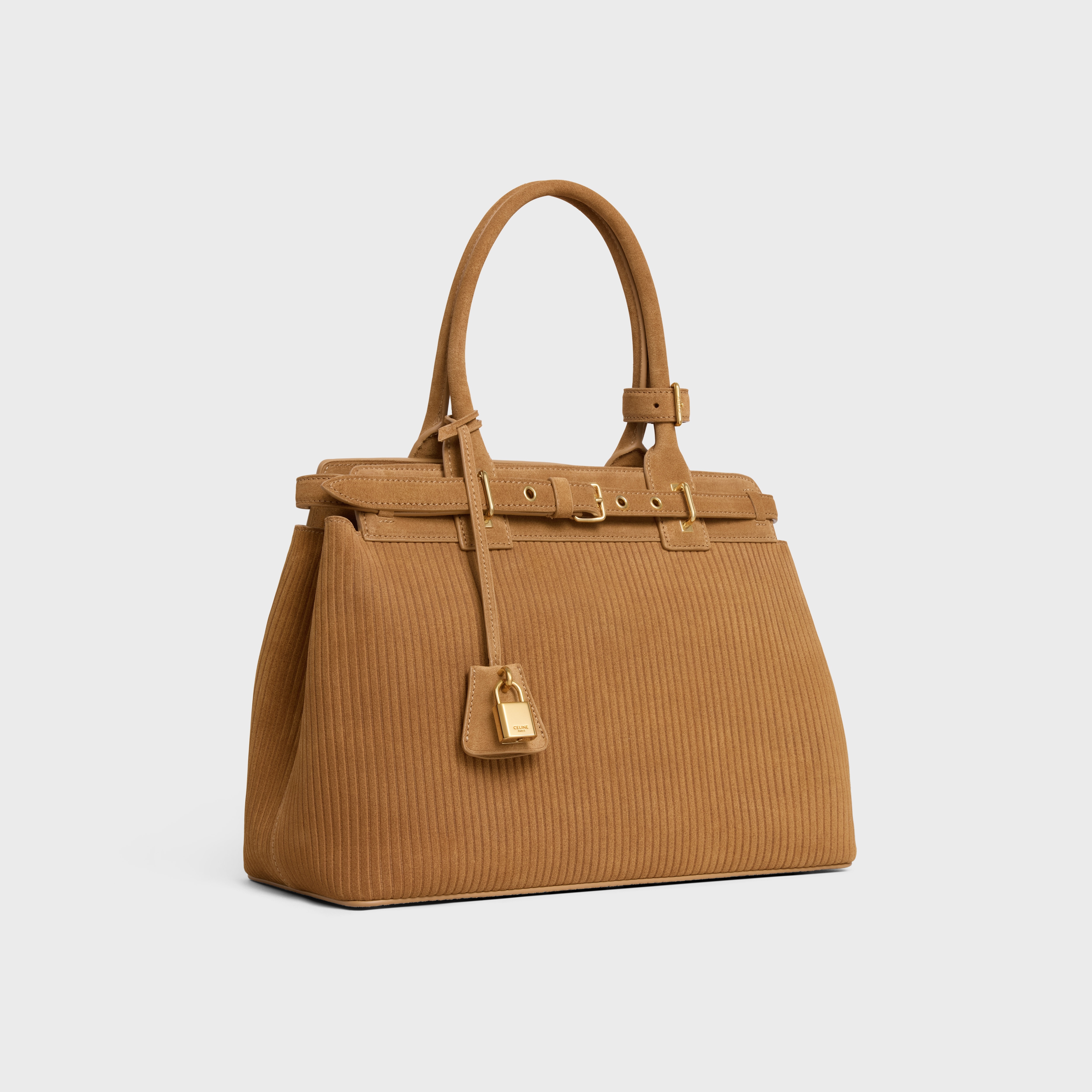 CELINE CONTI BAG in STRIPED SUEDE CALFSKIN - 2