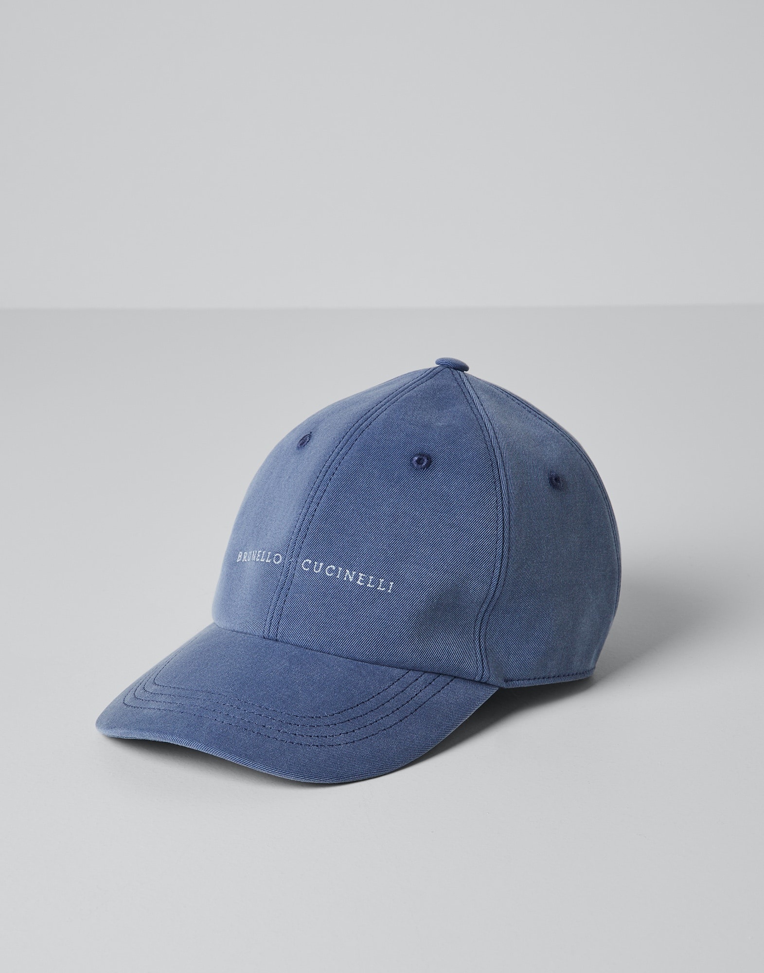 Baseball cap in twisted cotton gabardine with embroidery - 1