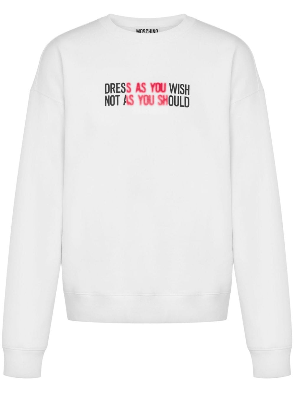 slogan-print cotton sweatshirt - 1