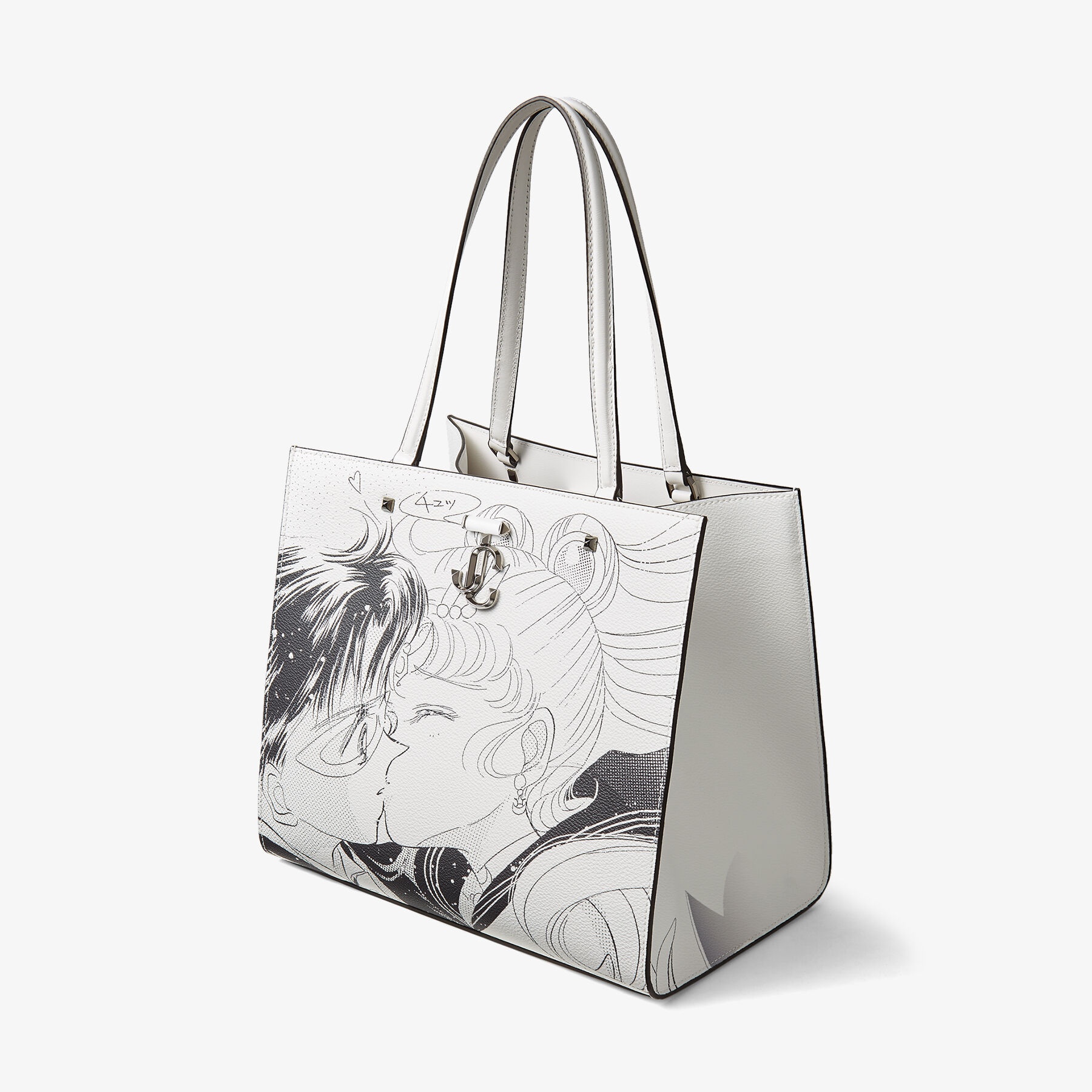 Sailor Moon & Tuxedo Mask Varenne Tote
Monochrome Manga Printed PU Leather Tote Bag - 4