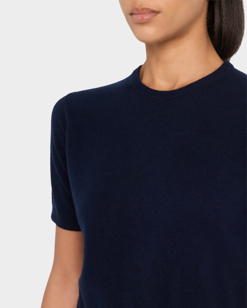 Wool-Cashmere Knit Short-Sleeve T-Shirt 5