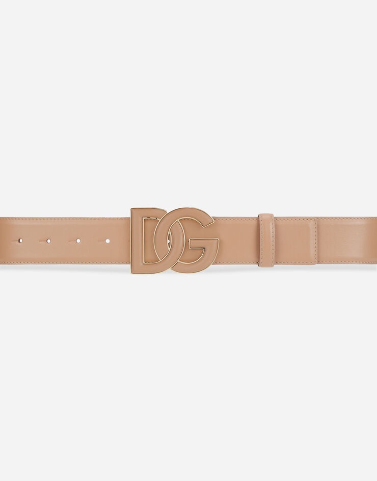 Calfskin belt with DG logo - 4