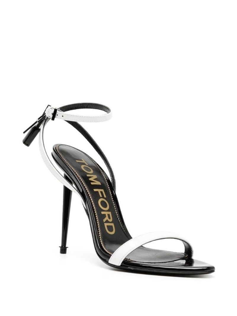 padlock detail stiletto heel sandals - 2