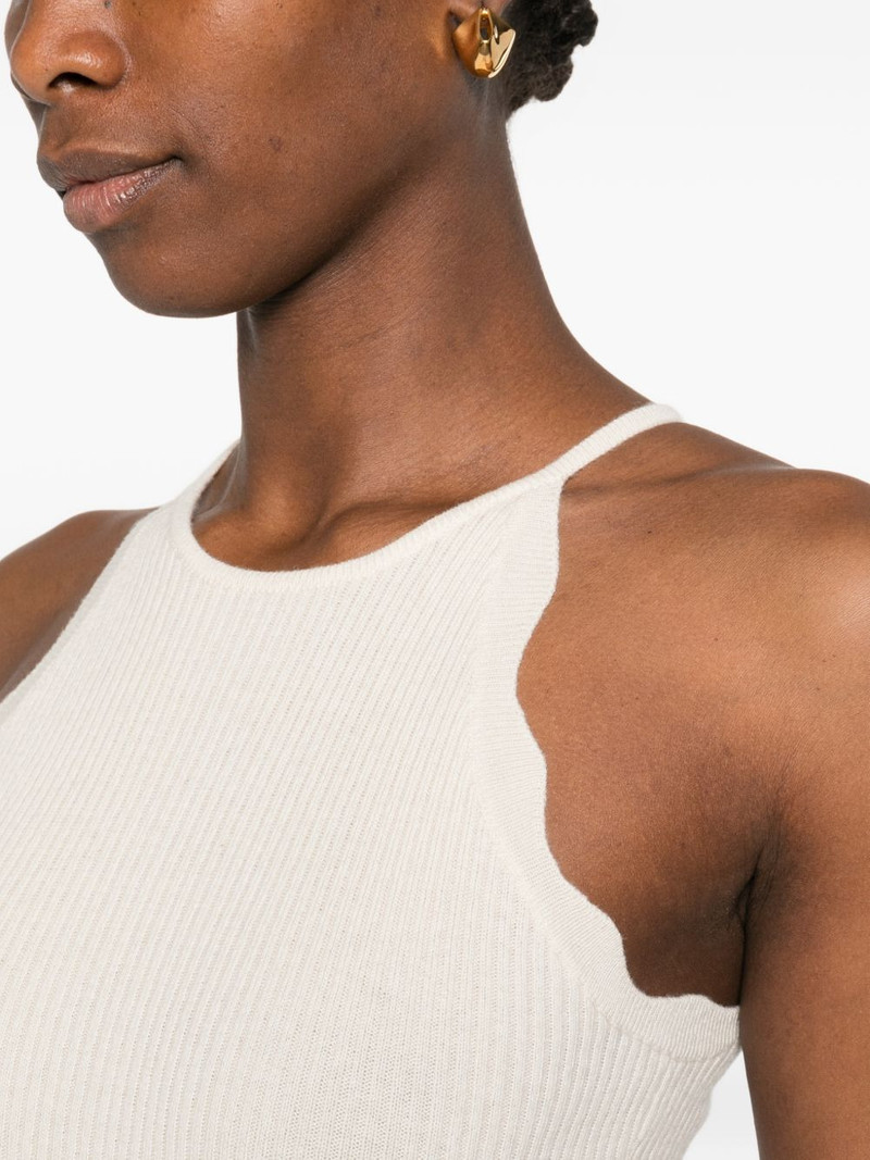 scalloped ribbed tank top 5