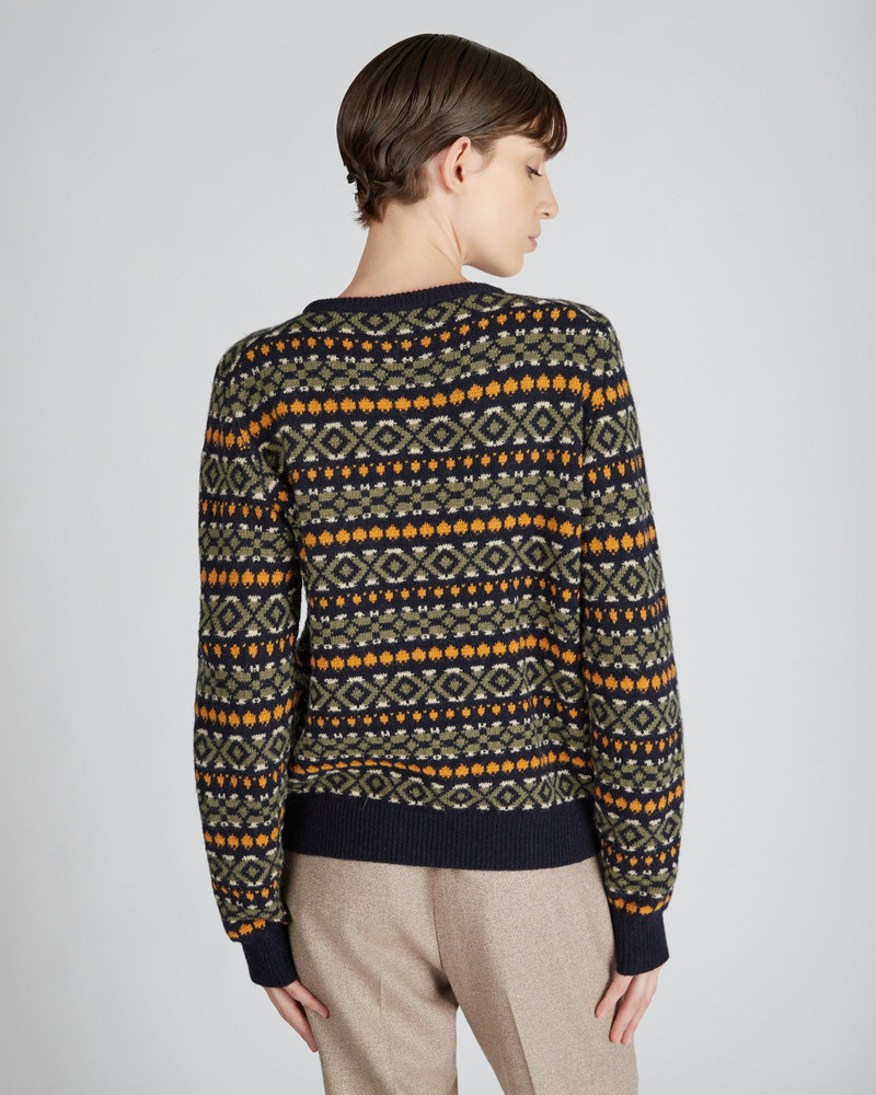 Regular fit crewneck sweater in wool and Alpaca 3