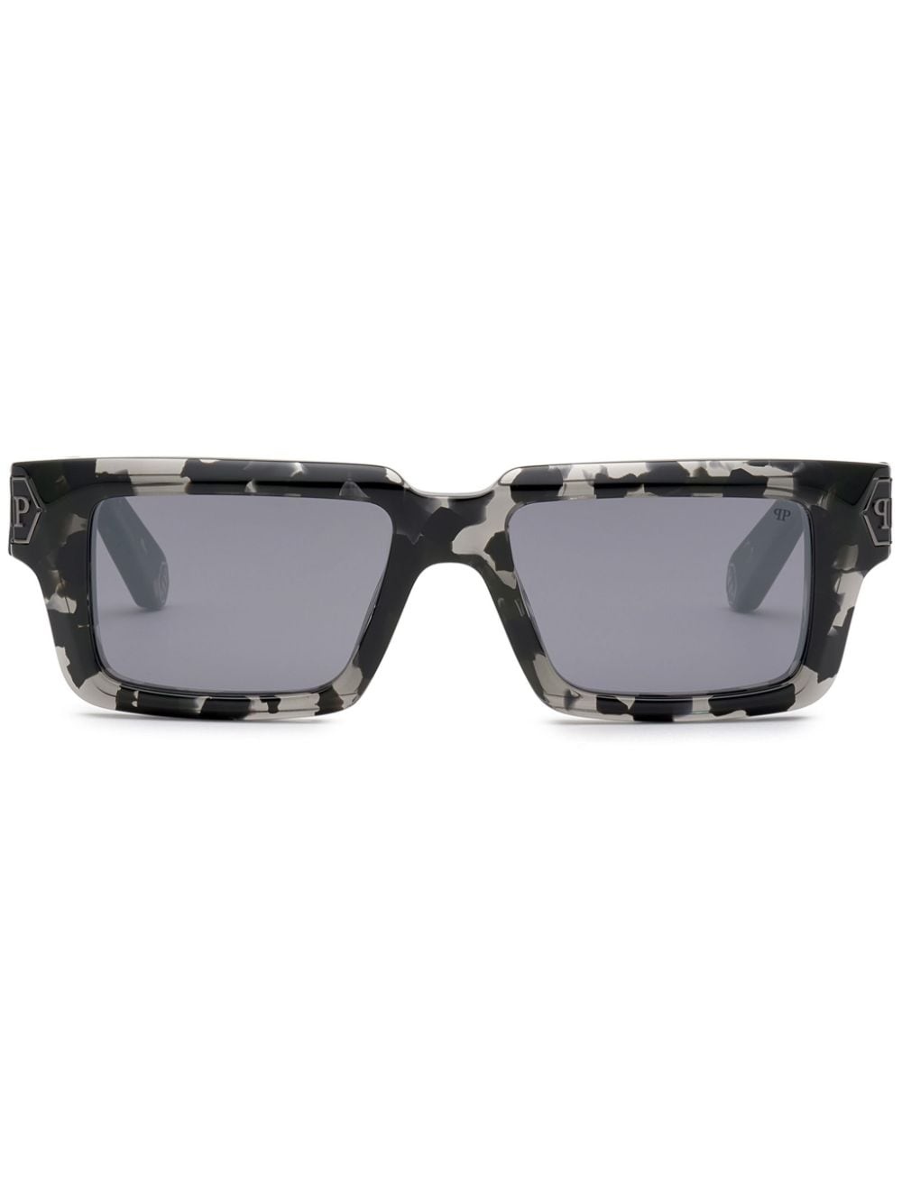 Dark Shapes Hexagon rectangle-frame sunglasses - 1