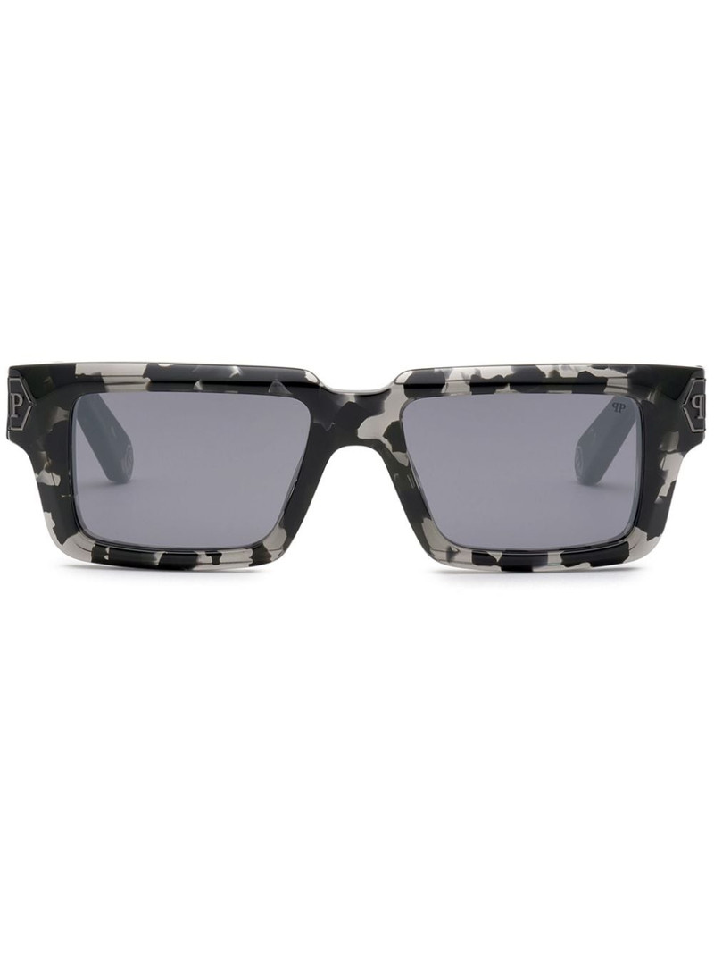 Dark Shapes Hexagon rectangle-frame sunglasses 1
