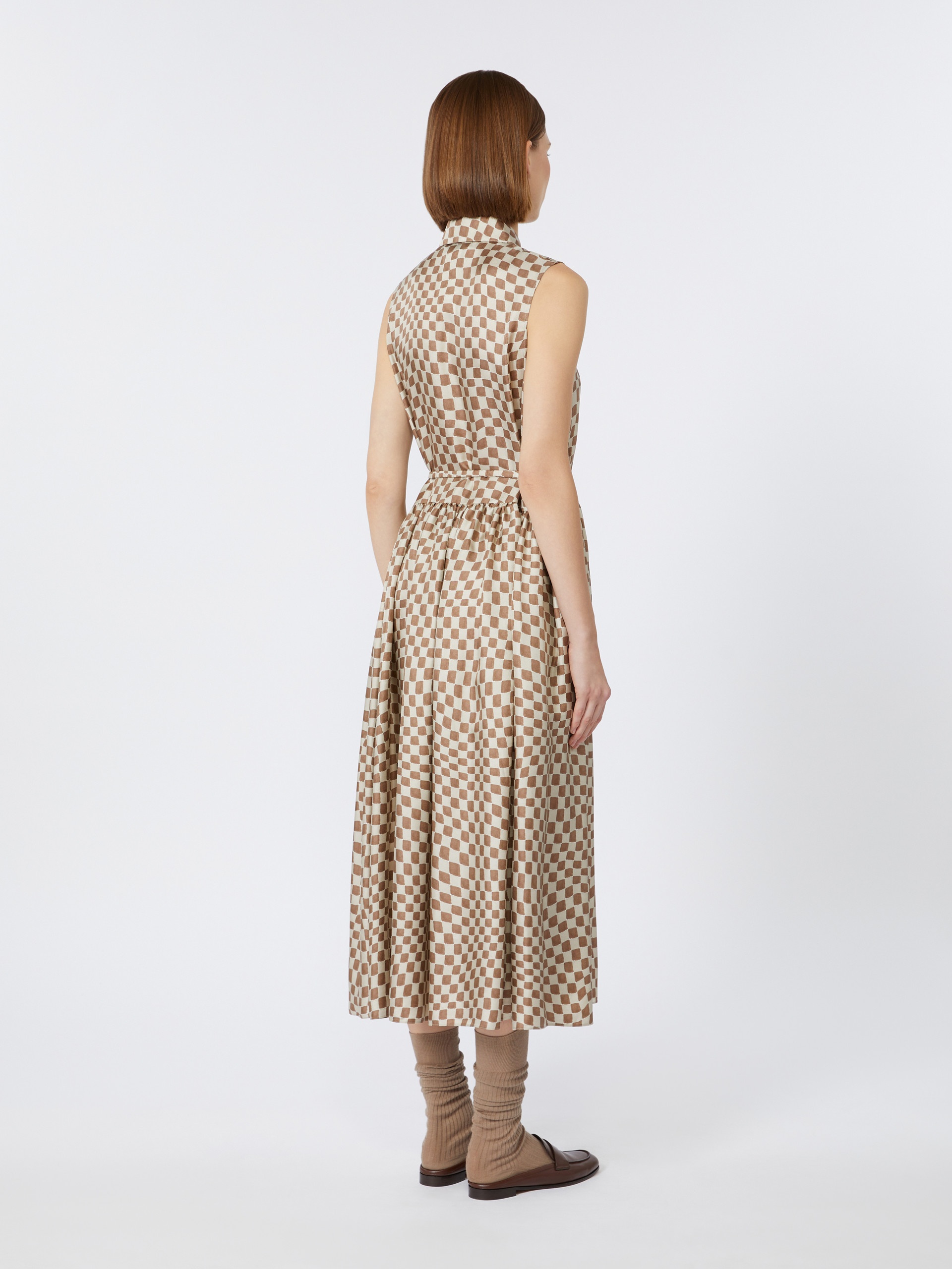 SESIA Flared printed silk dress - 4