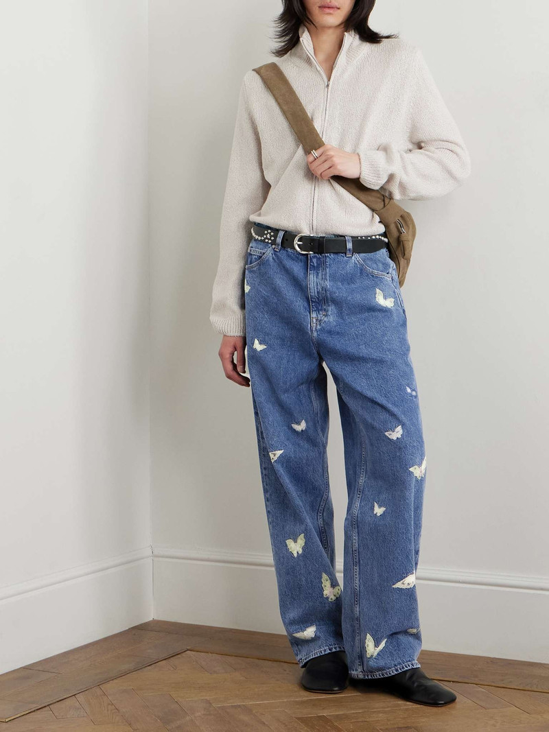 Our Legacy Vast Wide-Leg Embroidered Jeans outlook