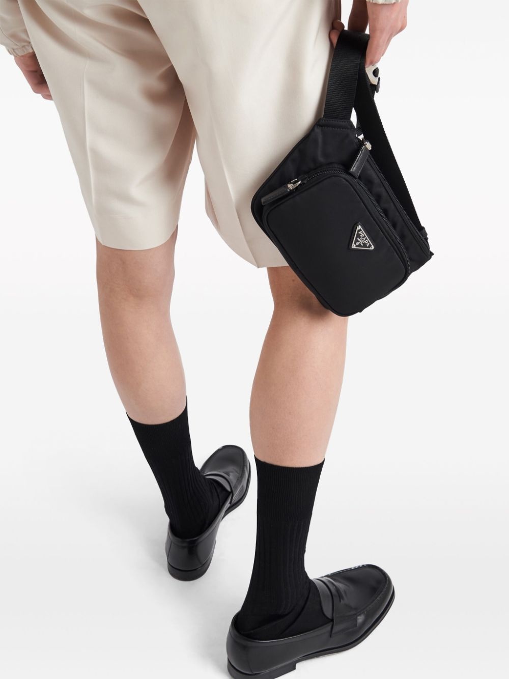 logo-appliquÃ© Re-Nylon belt bag - 7