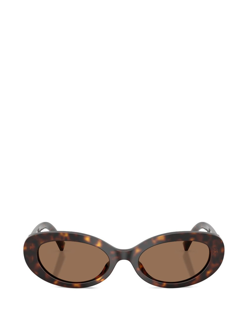 oval-frame tortoiseshell sunglasses 1