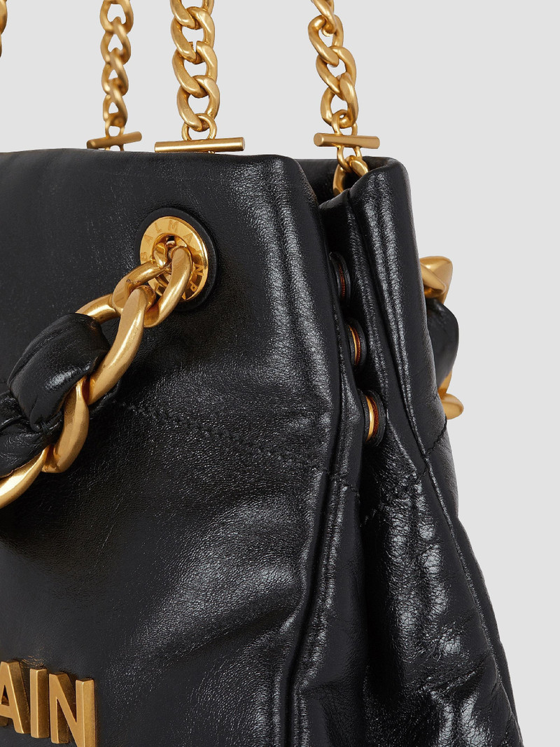 Women's 1945 Soft Cabas Crinkled Leather Bag - Noir 9