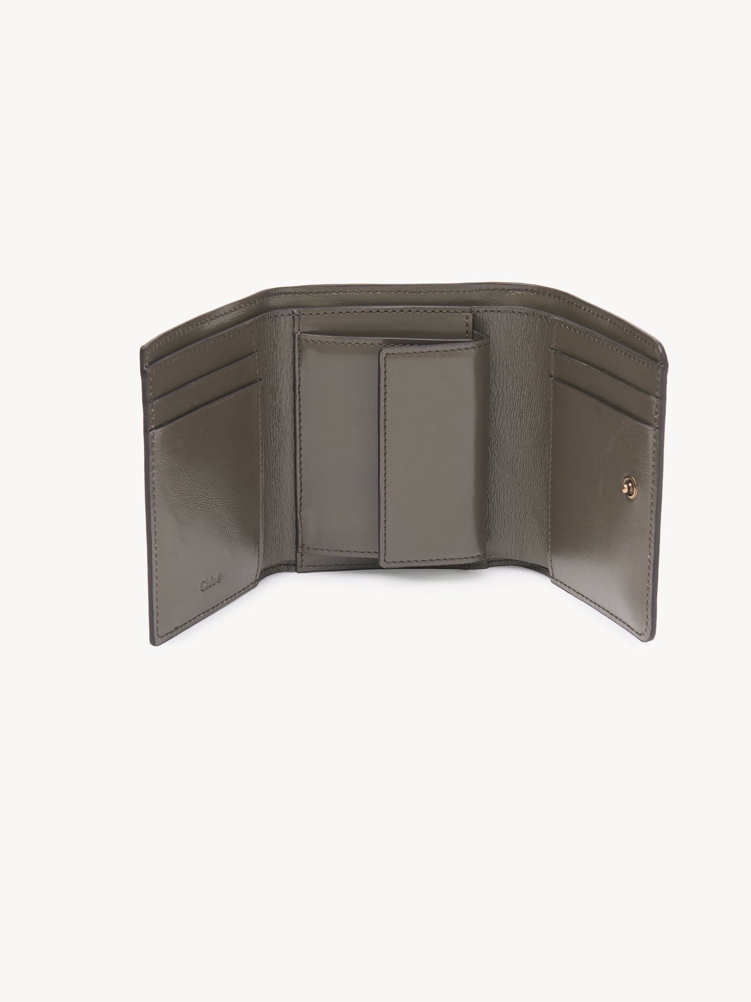 SMALL CHLOÉ ICONIC TRI-FOLD WITH COIN POCKET IN SHINY LEATHER - 3