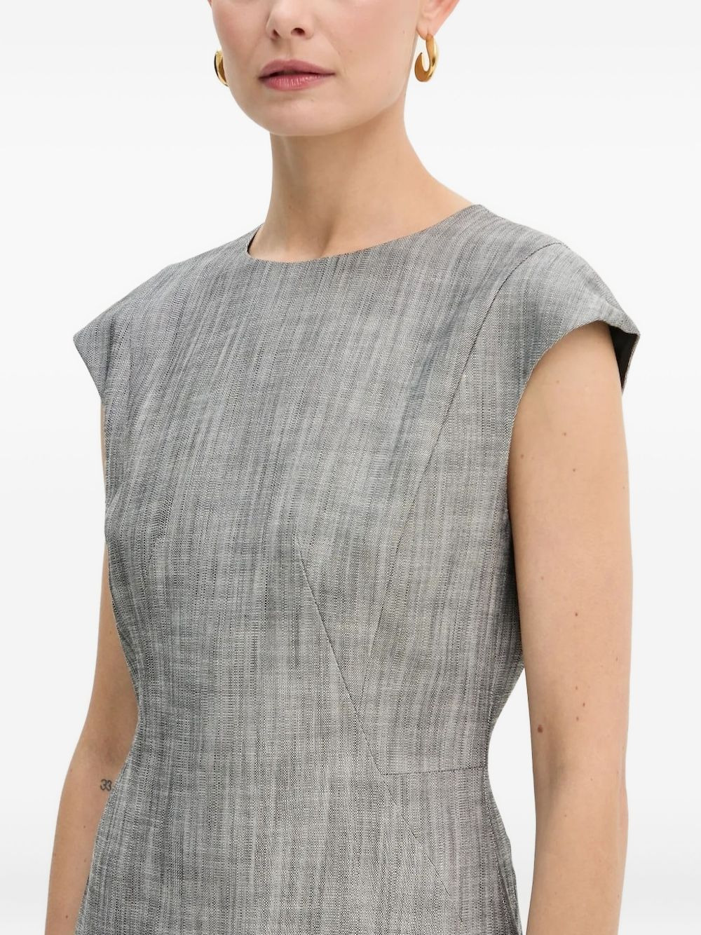 cap-sleeve midi dress - 4