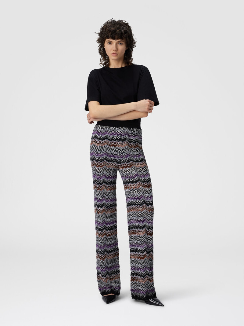 Missoni Straight Long Pants in English Rib Knit outlook
