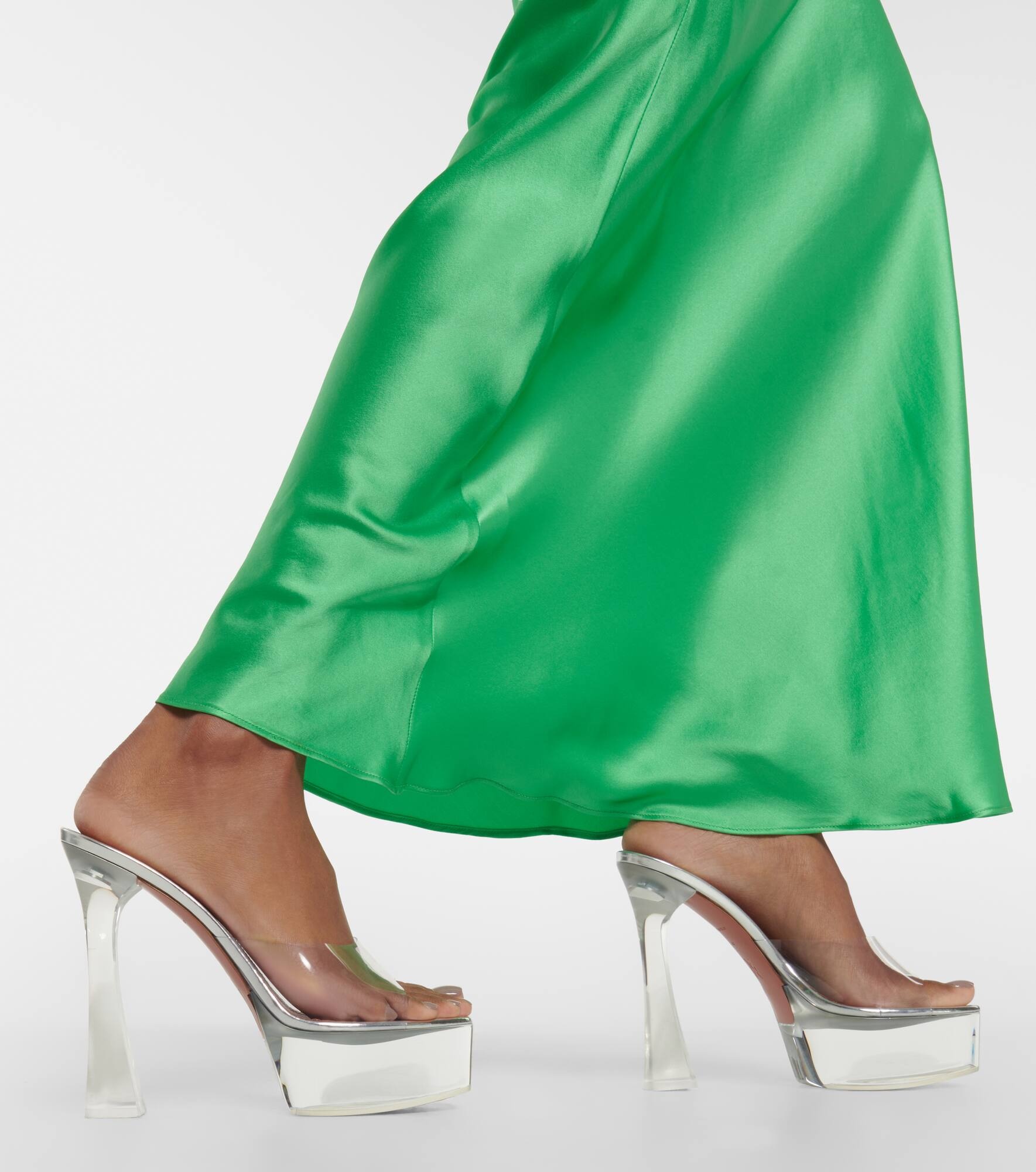 Dalida Glass PVC platform mules - 4