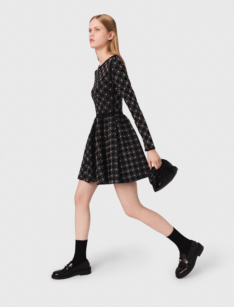Pearl and rhinestone skater dress 4