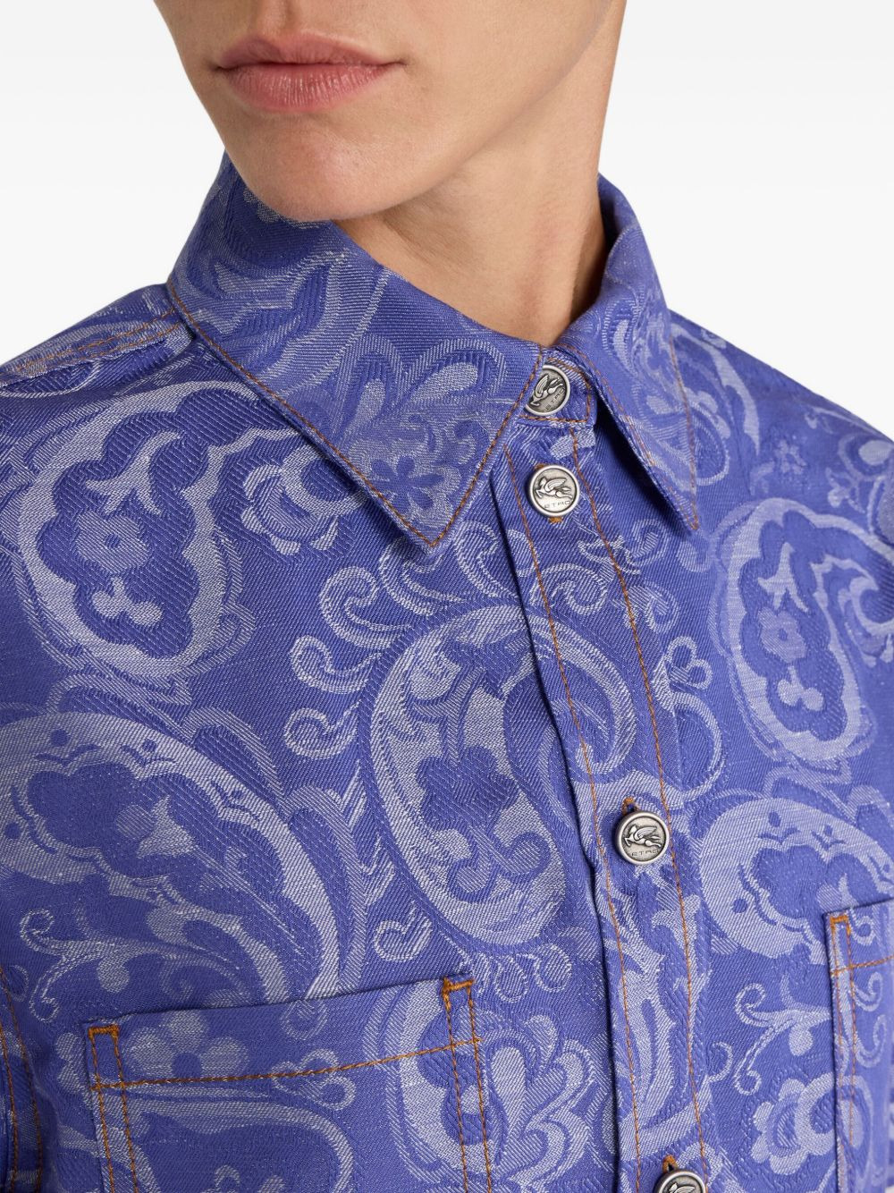 paisley jacquard shirt - 4