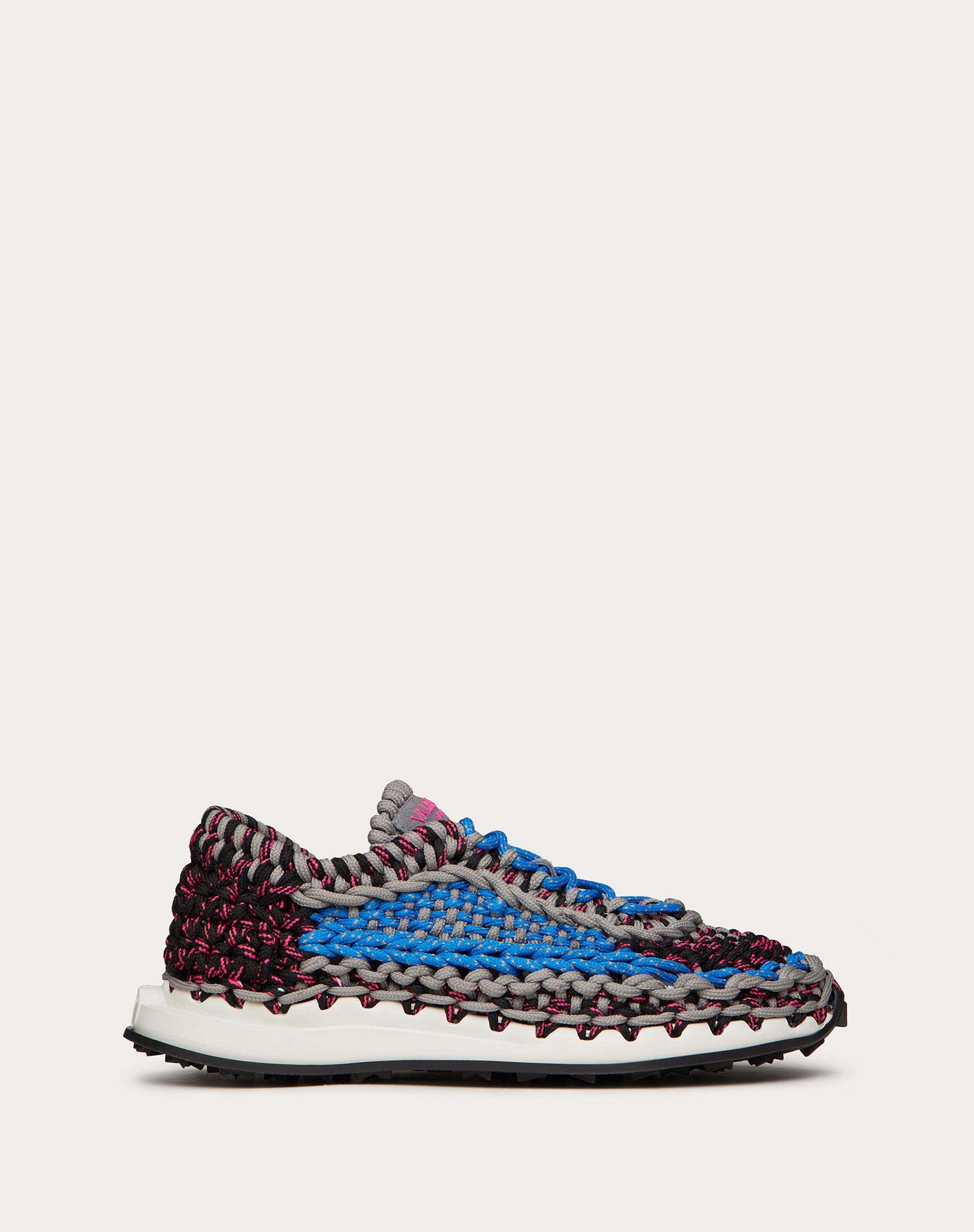 VALENTINO GARAVANI CROCHET SNEAKER IN FABRIC - 1