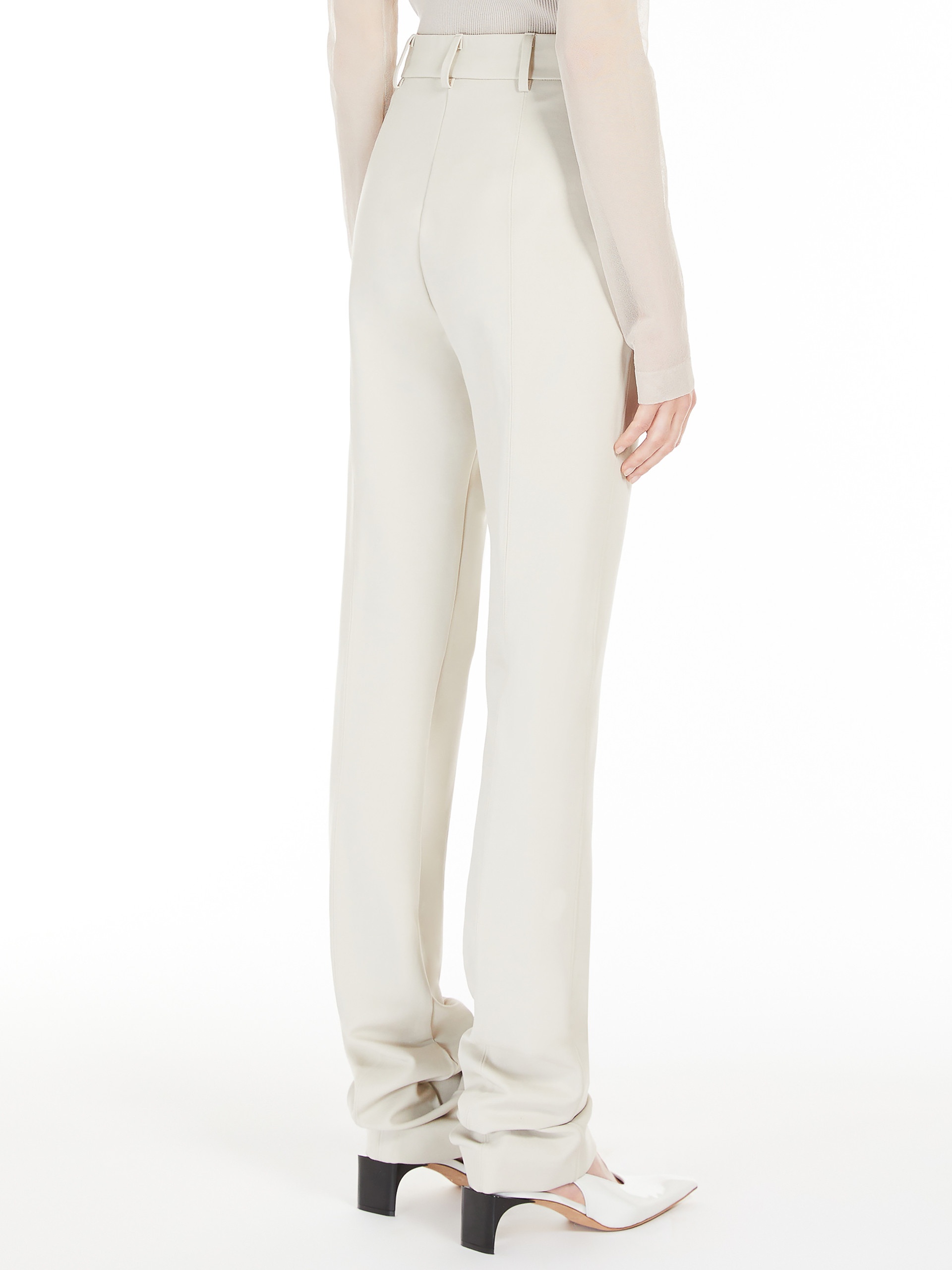 PIROGHE Fitted trousers in crêpe jersey - 4