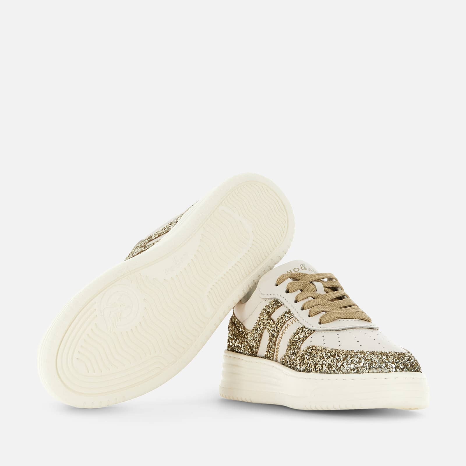Hogan H630 glitter sneakers - White