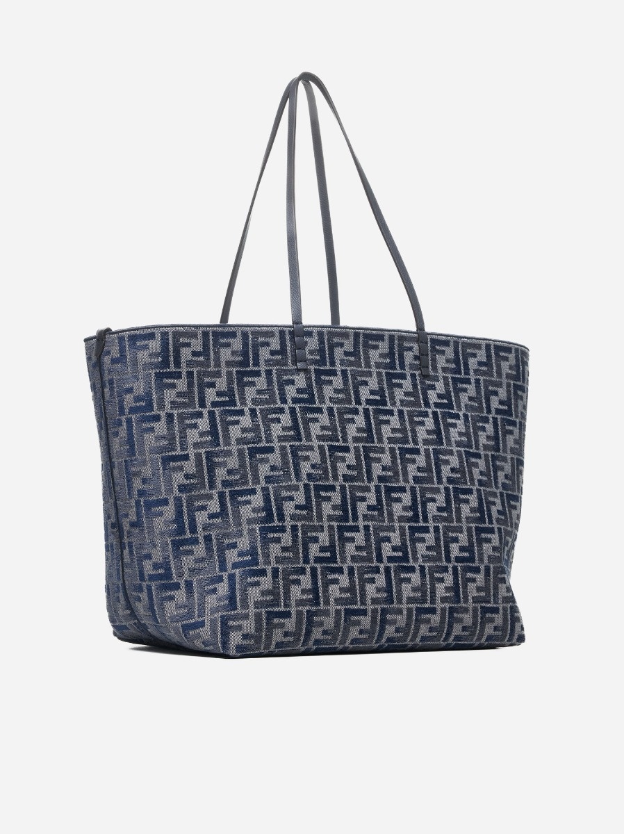 FENDI Roll Large reversible FF jacquard bag