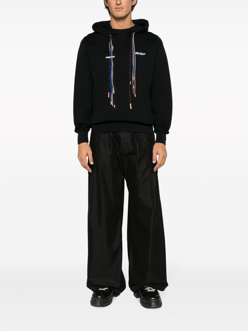 Ambush multicord-drawstring cotton hoodie outlook