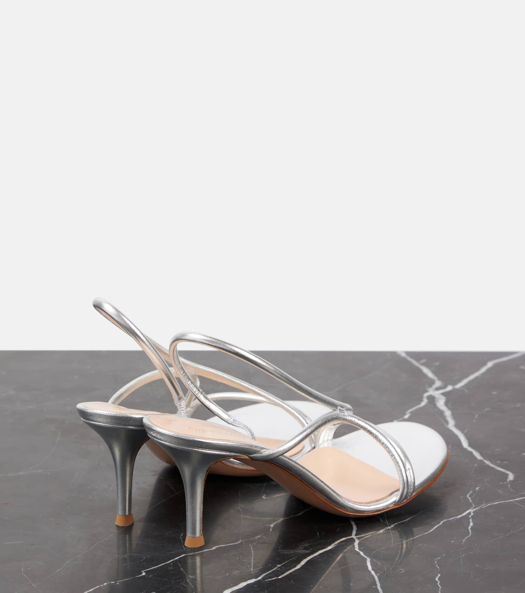 Cage 70 metallic leather sandals - 2