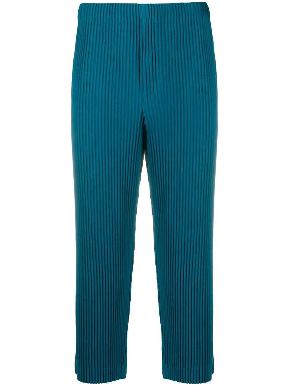 cropped pleated trousers - 1