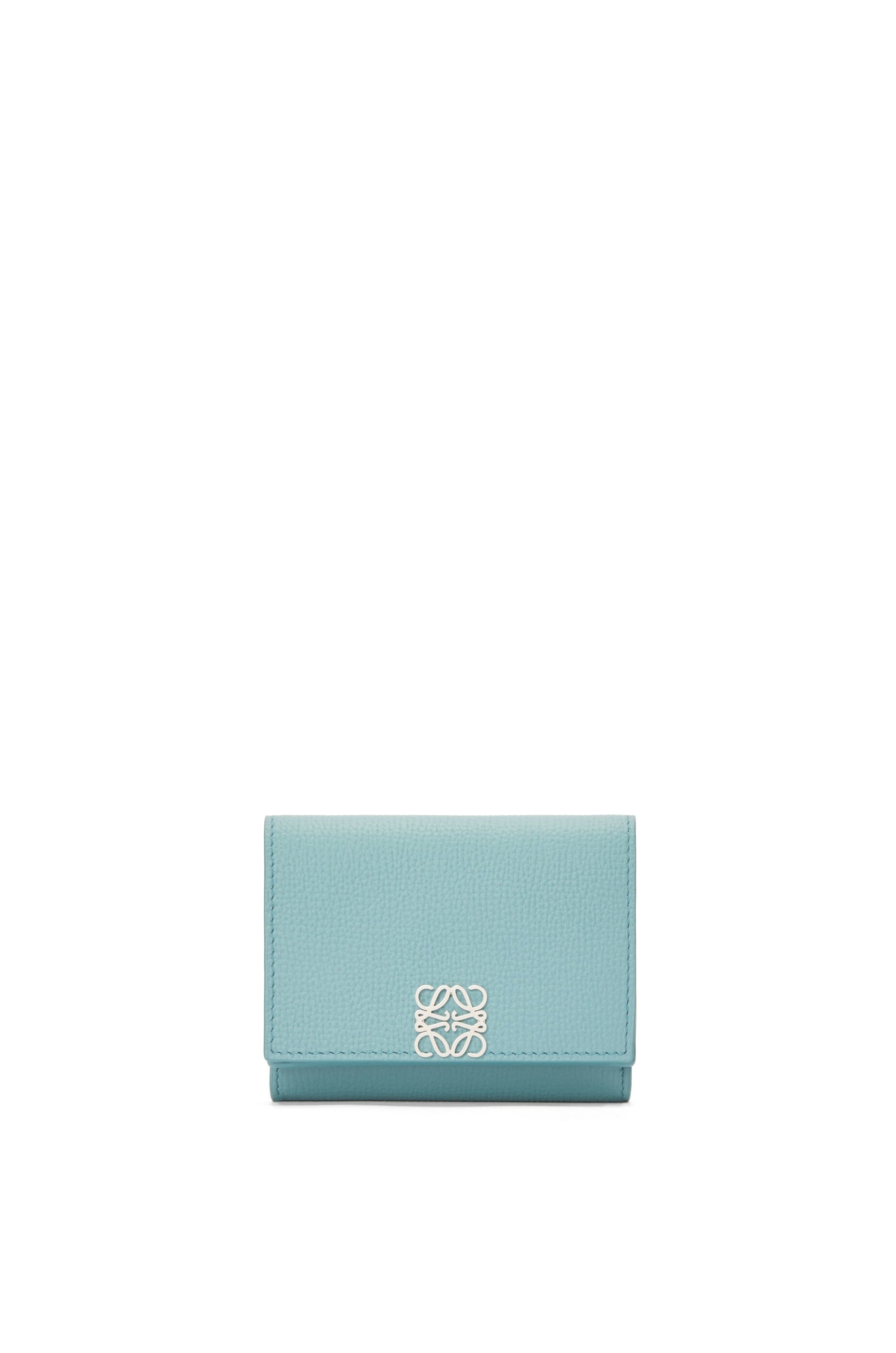 Anagram trifold wallet in pebble grained calfskin - 1