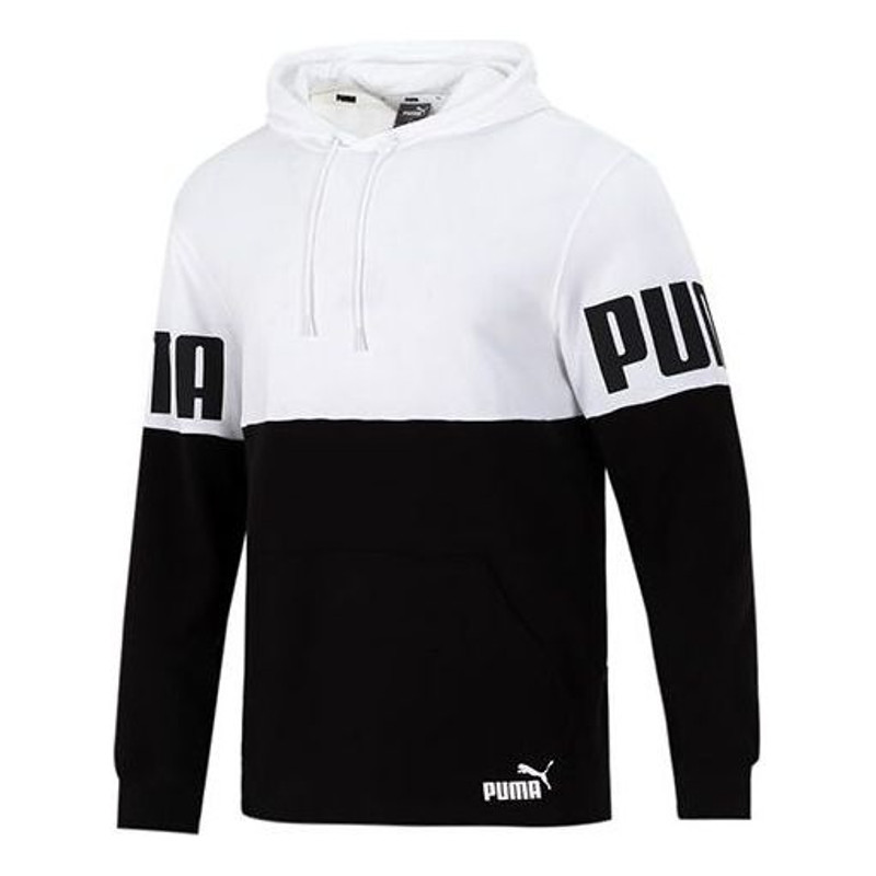 PUMA Logo Printing Sports Breathable Black White Colorblock 'Black White' 847723-02 - 1
