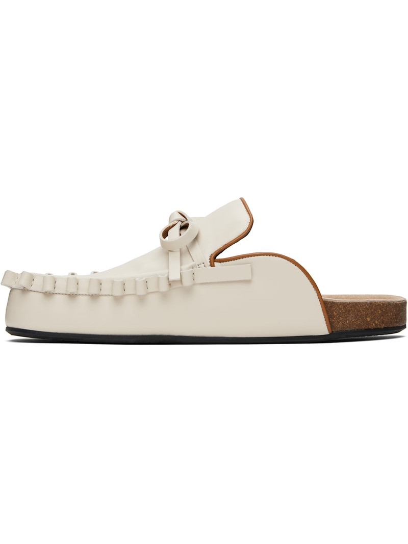 Off-White Ruffle Loafer Leather Mules 3