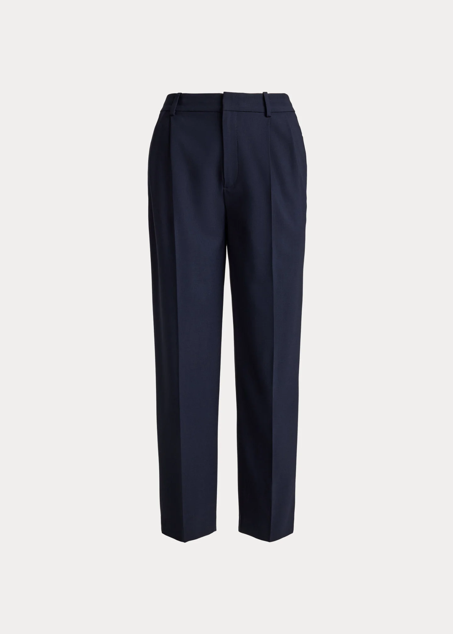 Pleated Tapered Stretch-Wool Pant - 1