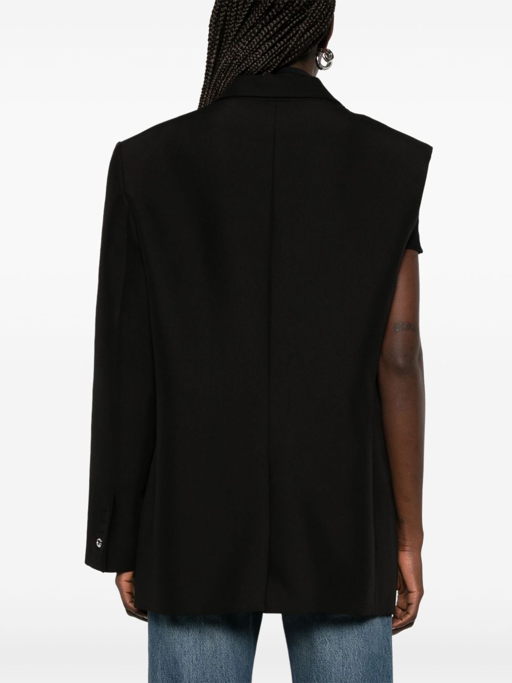 one-arm belted pocket blazer - 4