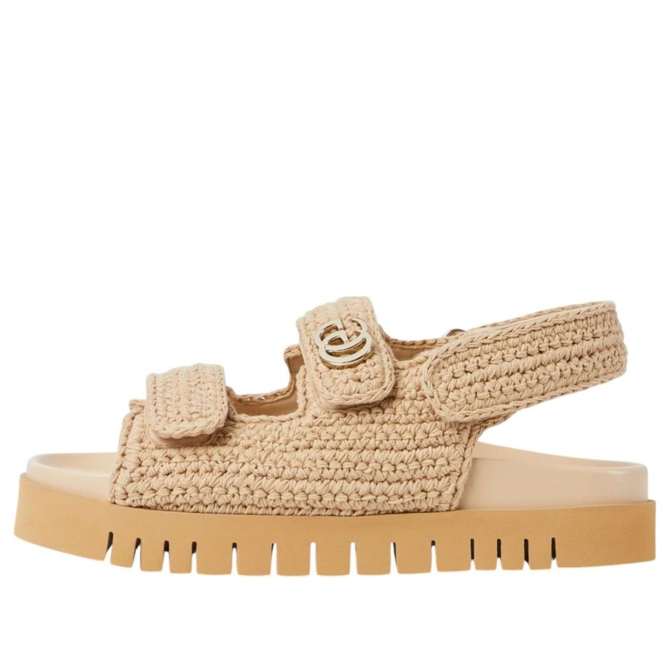 (WMNS) Gucci GG Sandals 'Beige Cotton Crochet' 835086-FAEQ2-9552 - 1