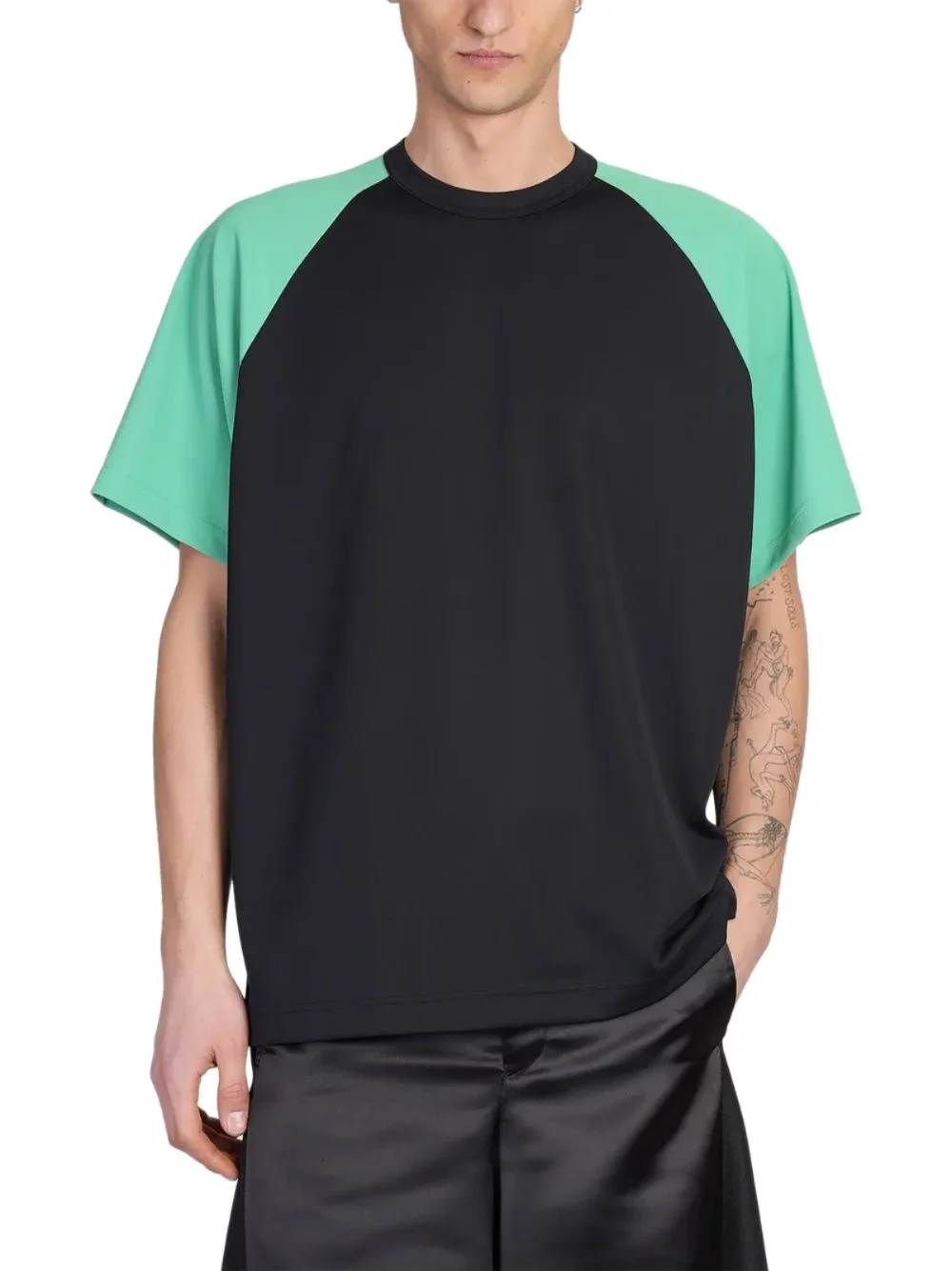 two-tone T-shirt - 1