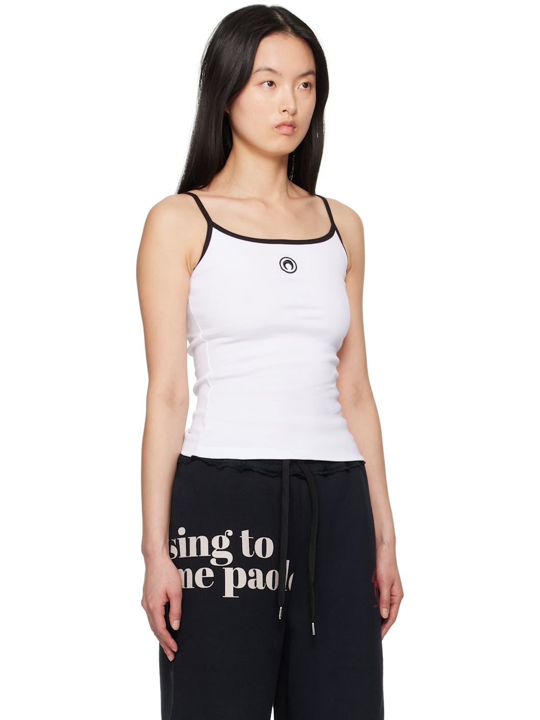 White Moon Logo Jersey Tank Top - 2