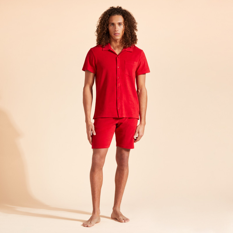 Vilebrequin Unisex Terry Bowling Shirt Solid outlook