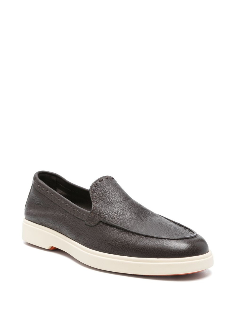 Santoni leather loafers outlook