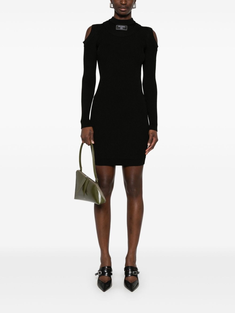logo-patch mini dress - 2