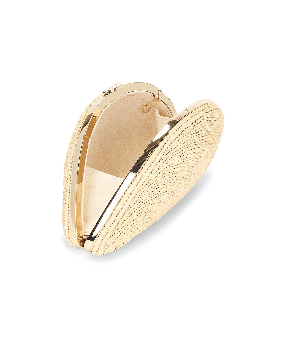 Bridget Raffia Oyster Shell Clutch - 4