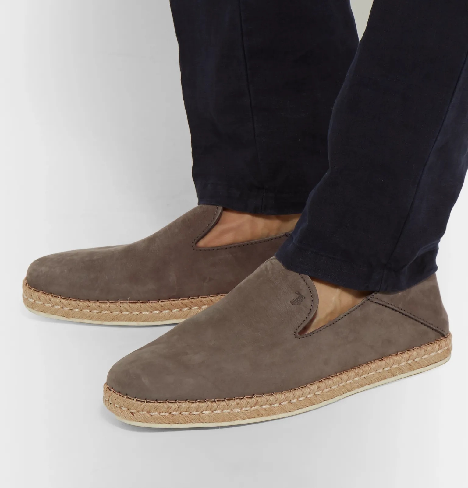 Collapsible-Heel Nubuck Espadrilles - 5