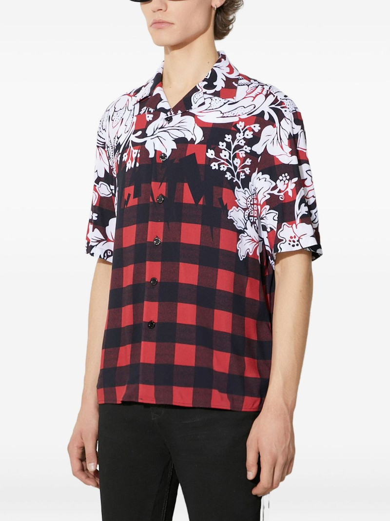 check-pattern short-sleeve shirt 3