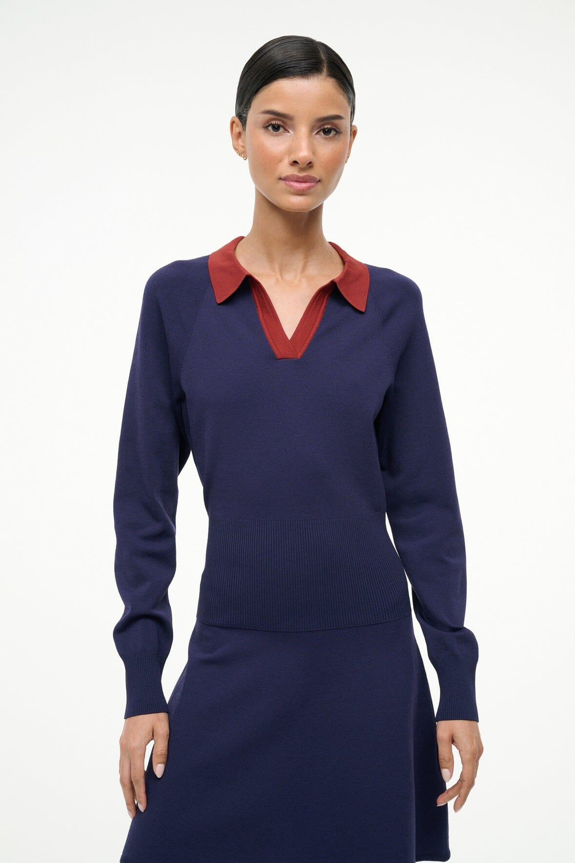 STAUD GENE DRESS NAVY SANGRIA - 5
