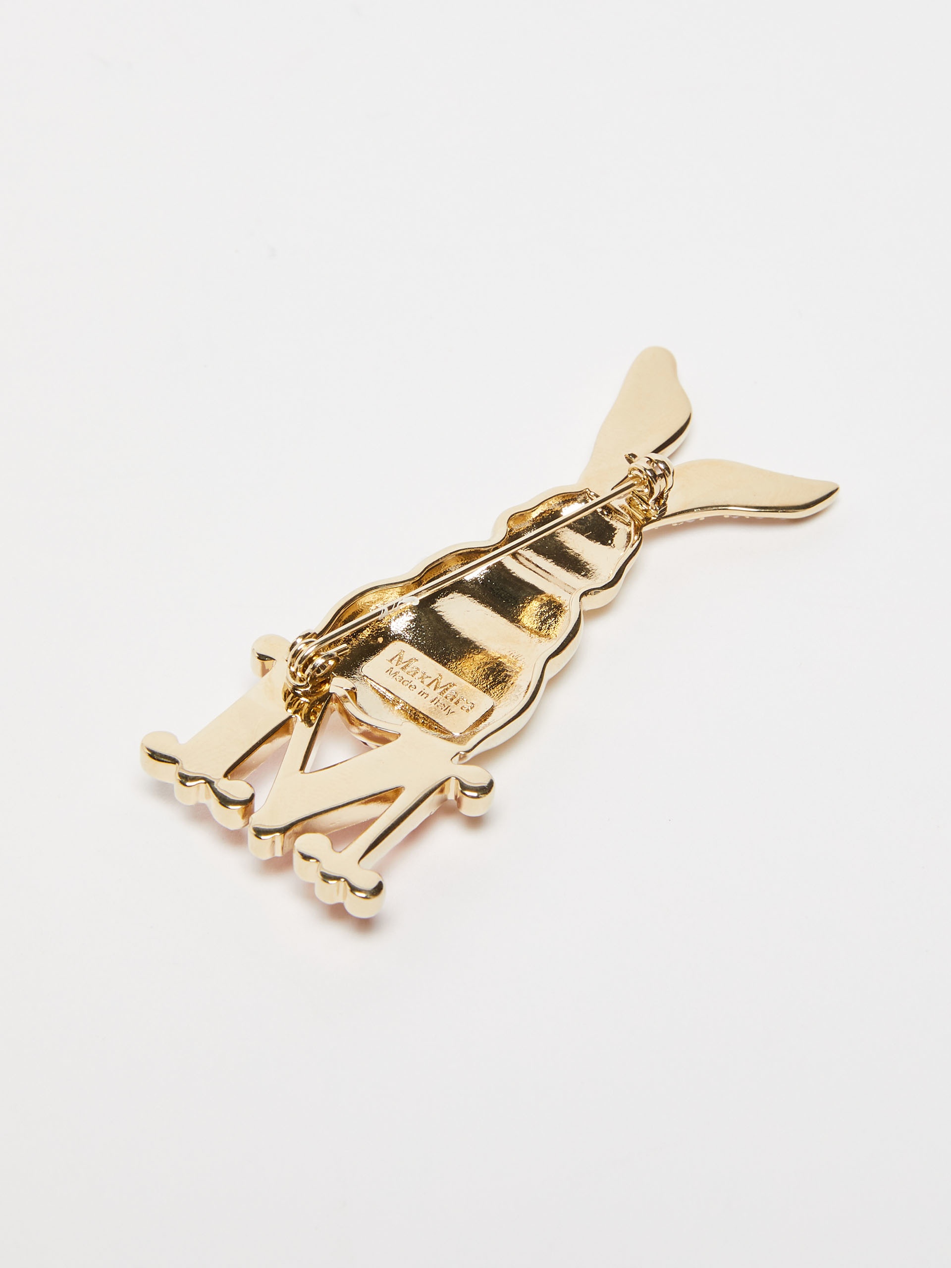 FEDORA Metal brooch with rhinestones - 2