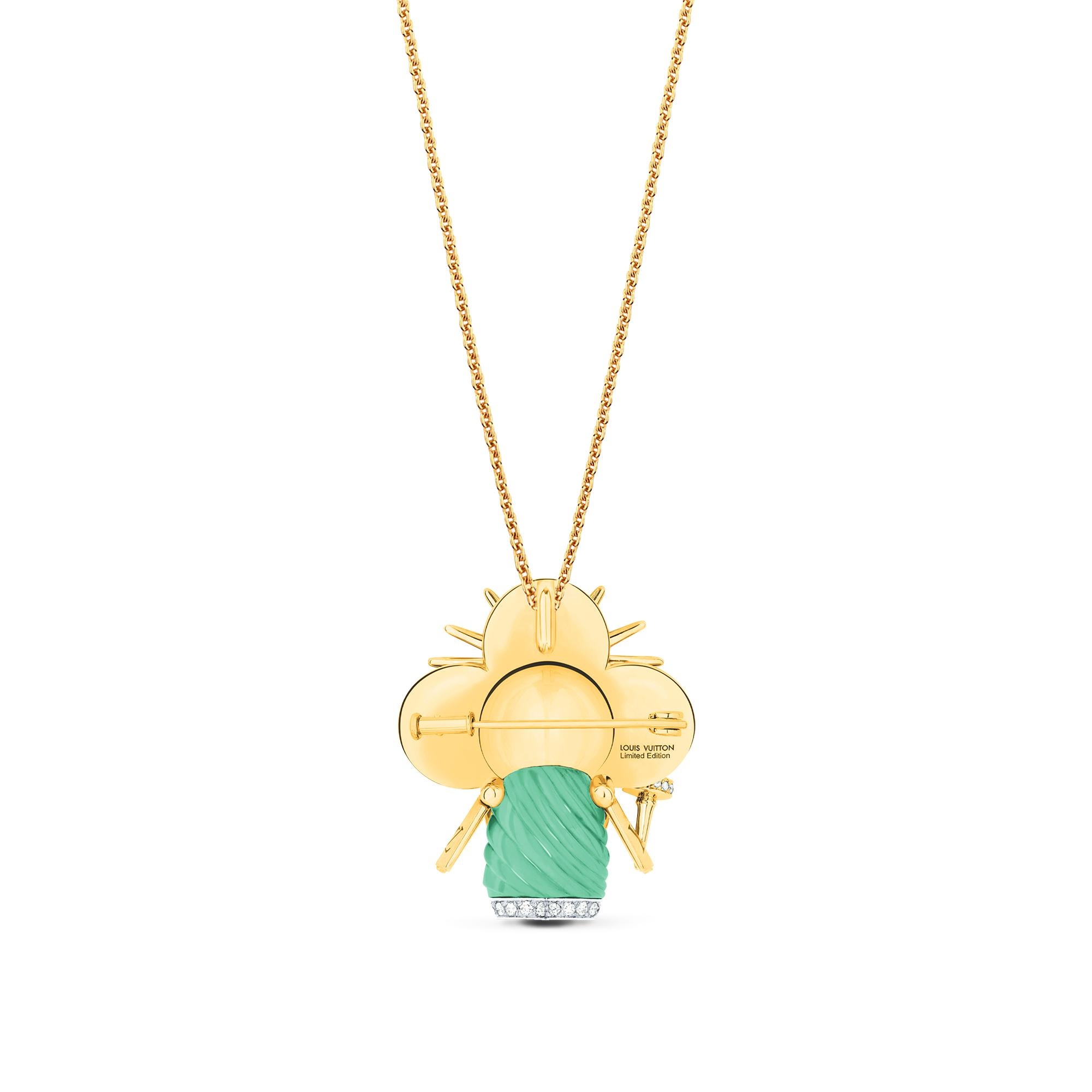 Vivienne Statue Of Liberty, White Gold, Yellow Gold, Lacquer & Diamonds - 7