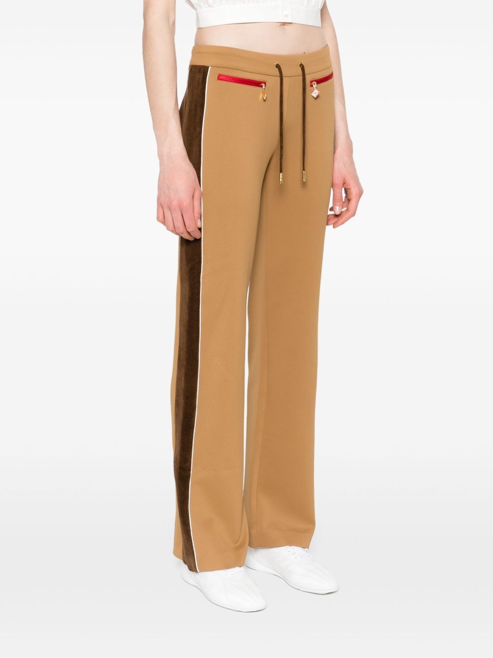 chenille panelled track pants - 3