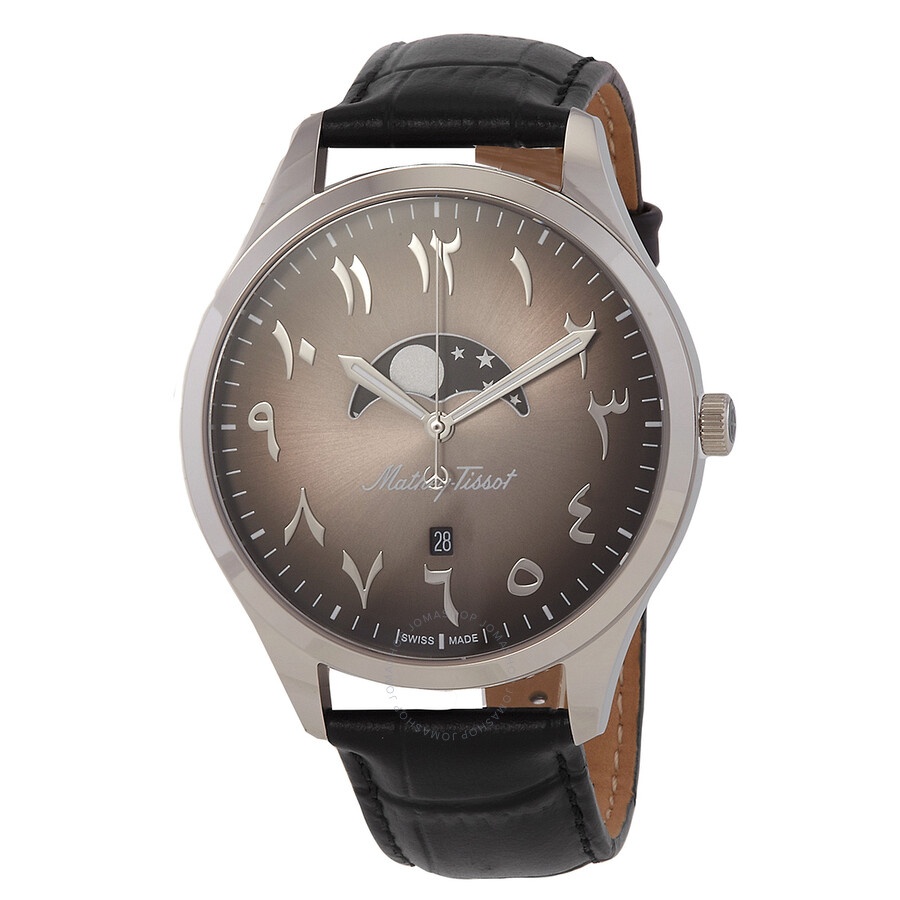 Mathey-Tissot - Mathey-Tissot Urban Moon Quartz Moon Phase Black Arabic Dial Men's Watch H411ALAN - 1