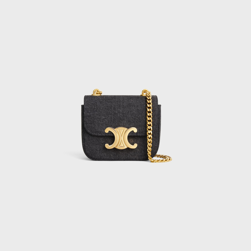 MINI CHAIN CLAUDE IN Denim & Calfskin 1