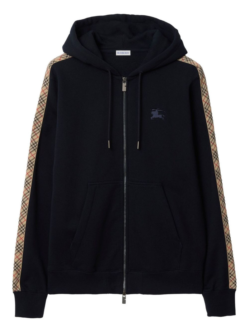check-trim zipped hoodie 1